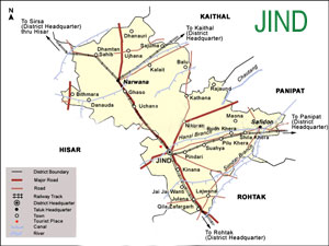 Jind (Haryana) : Map