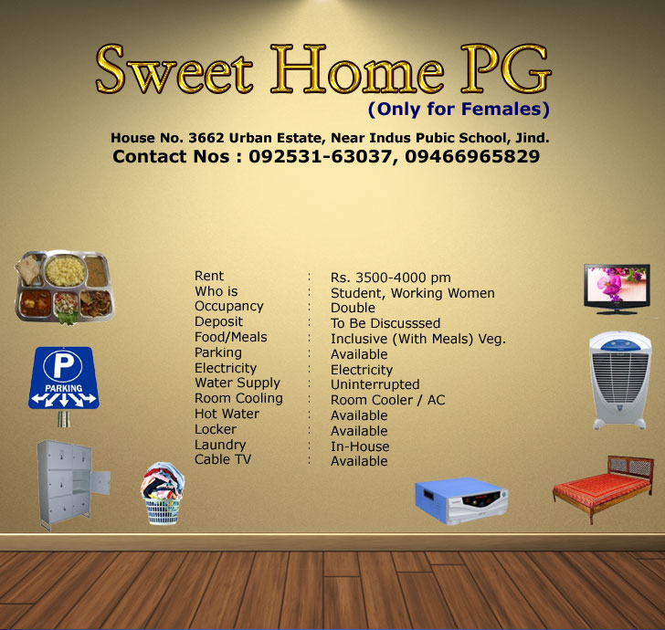 Sweet Home PG, Jind